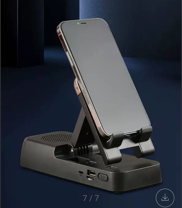 COLLAPSIBLE PHONE HOLDER WITH BLUETOOTH SPEAKER
